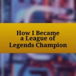 How I Became a League of Legends Champion