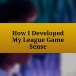 How I Developed My League Game Sense