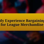 My Experience Bargaining for League Merchandise