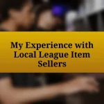 My Experience with Local League Item Sellers