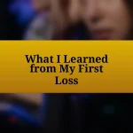 What I Learned from My First Loss