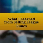 What I Learned from Selling League Runes